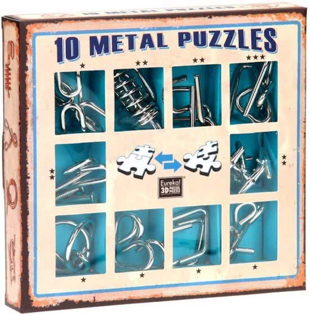 10 Metal Puzzles Blue hersenkrakers