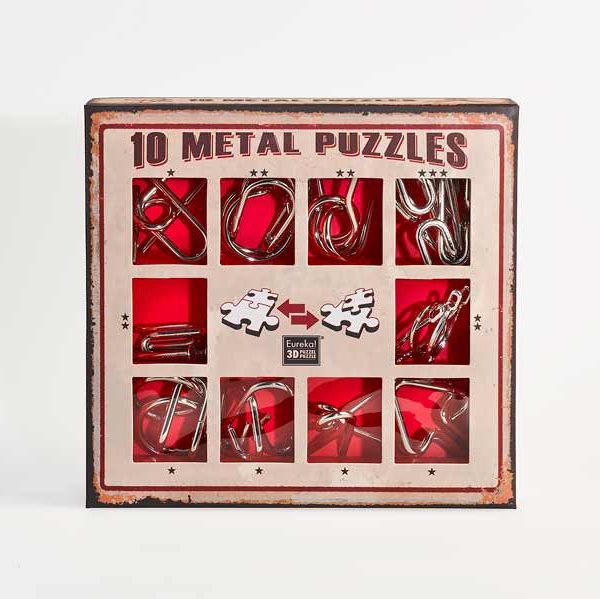 10 Metalen Puzzels Blauwe Editie - kopen bij