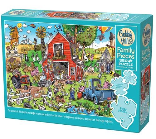 Familie puzzel met grote en kleine stukjes